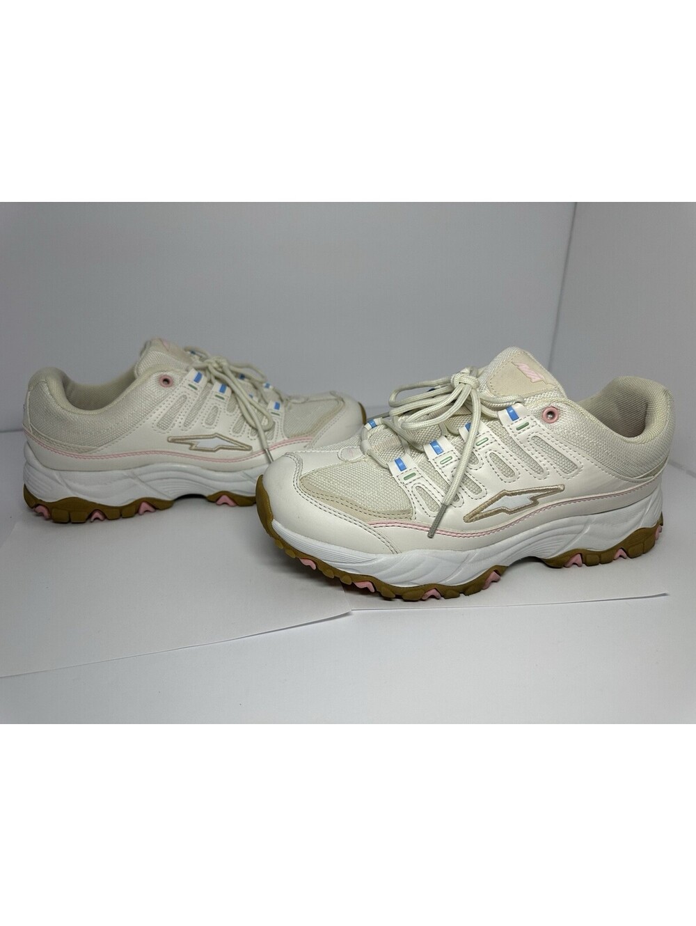 Avia Womens Elevate Lace-Up Sneakers *9W *White and Pink *WWAV2ES043L - Picture 1 of 6